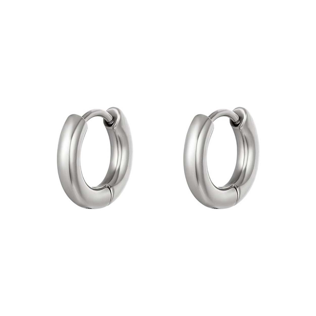 Creoler hoops örhängen i rostfritt stål silver small