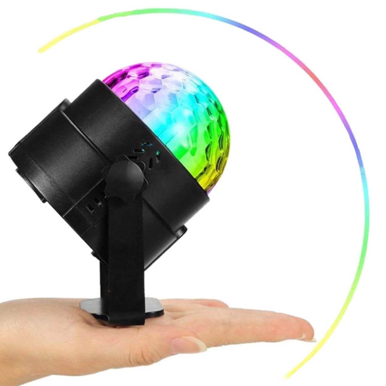 Discolampa | discokula rgb med fjärrkontroll och röststyrning - bild 6