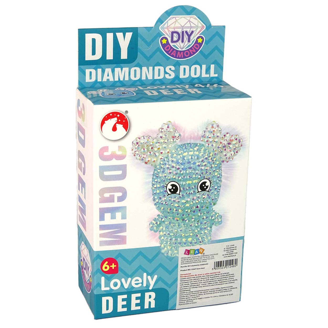 Diy 3d diamond painting nyckelring med diamanter pysselset blå - bild 4