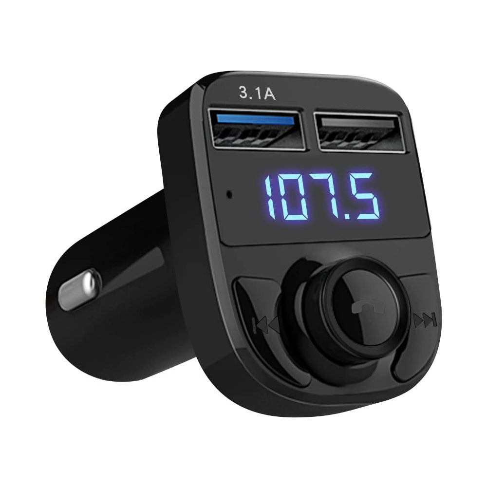 Bluetooth fm-sändare med 2x usb laddare