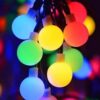 Solcellsdriven led-ljusslinga 40 färgglada lampor 7m