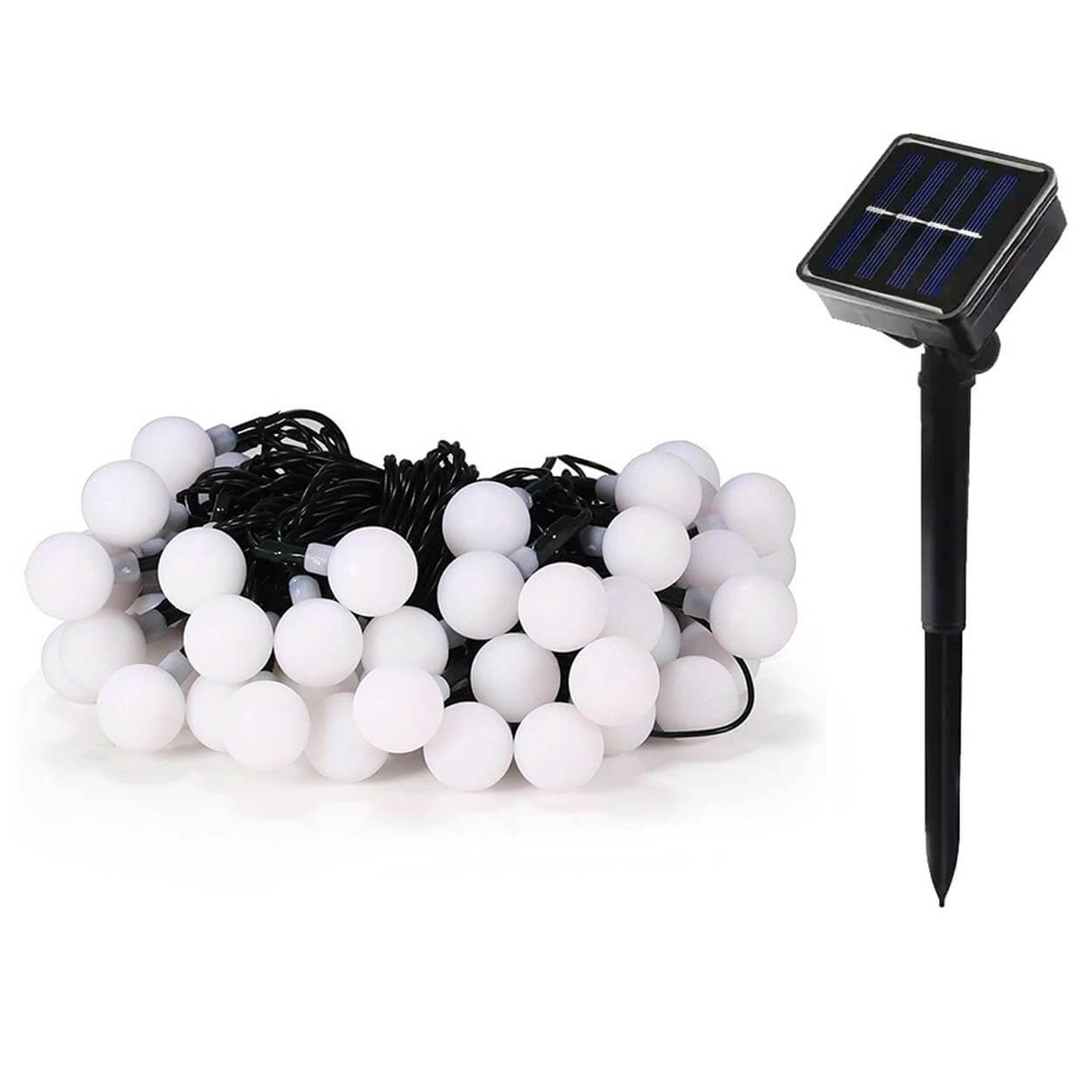 Solcellsdriven led-ljusslinga 40 färgglada lampor 7m - bild 10