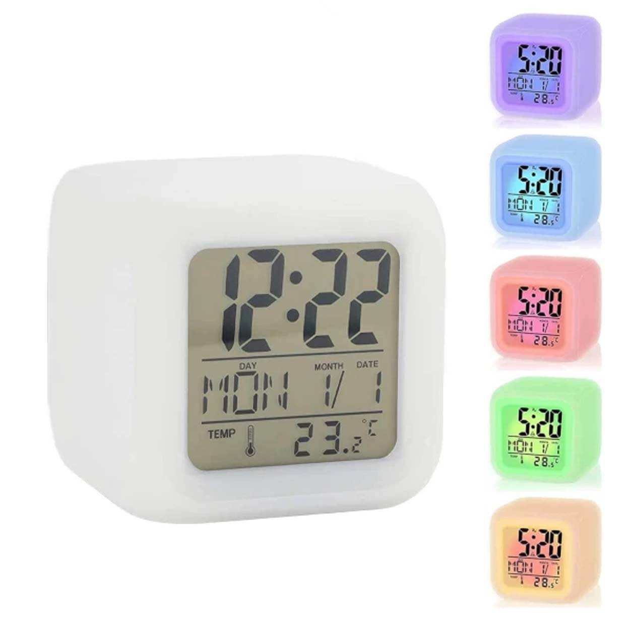 Väckarklocka rgb led nattlampa alarmklocka - bild 7