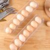 2 stk. Eggdispenser til kjøleskap | eggeboks for 14 egg transparent