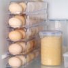 2 stk. Eggdispenser til kjøleskap | eggeboks for 14 egg transparent