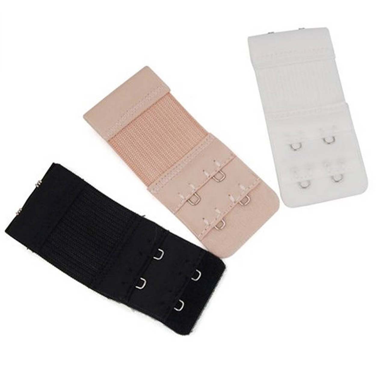 3-pack bh-förlängare svart, vit och beige - bild 3