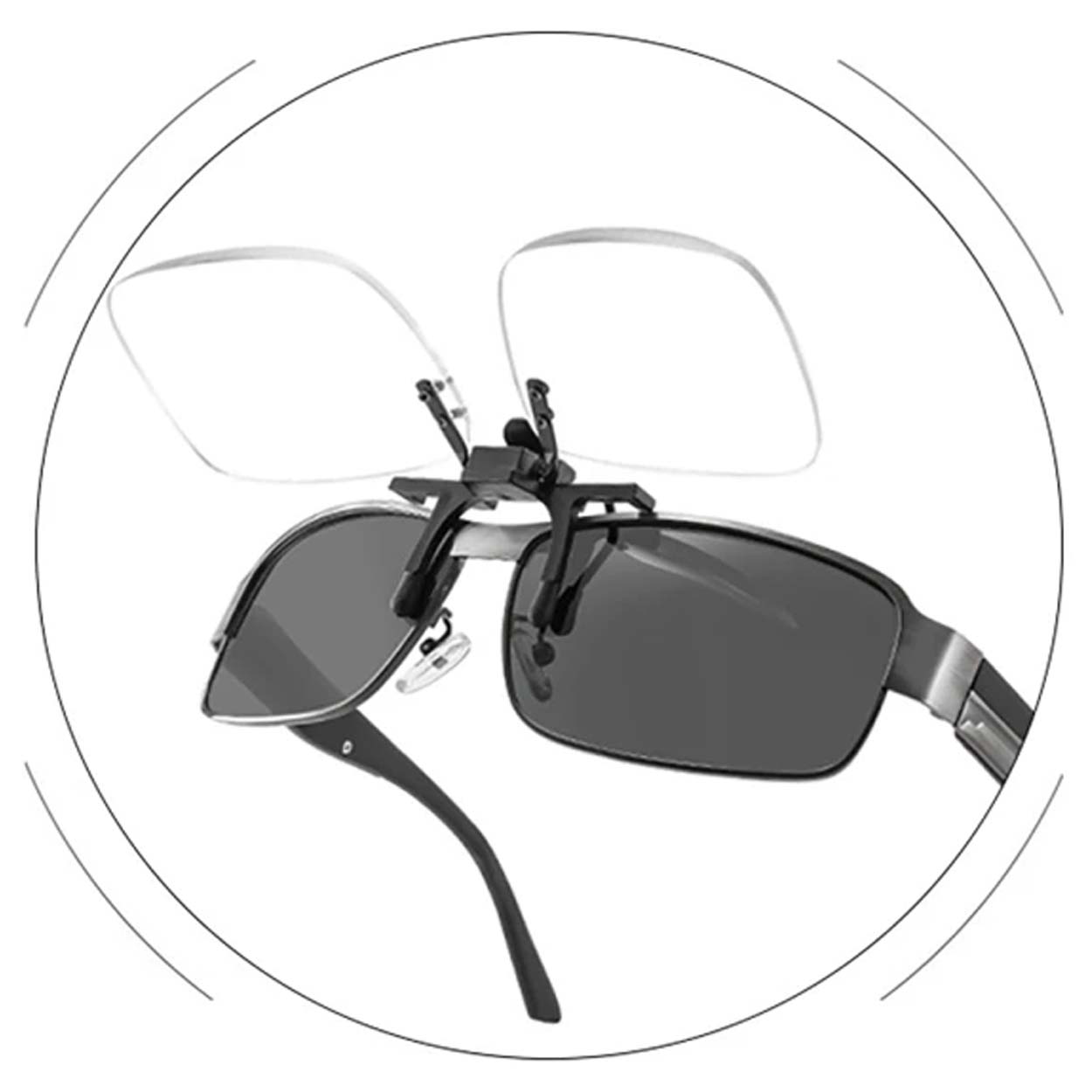 Clip-on läsglasögon | rektangulära flip up glasögon med styrka - bild 5