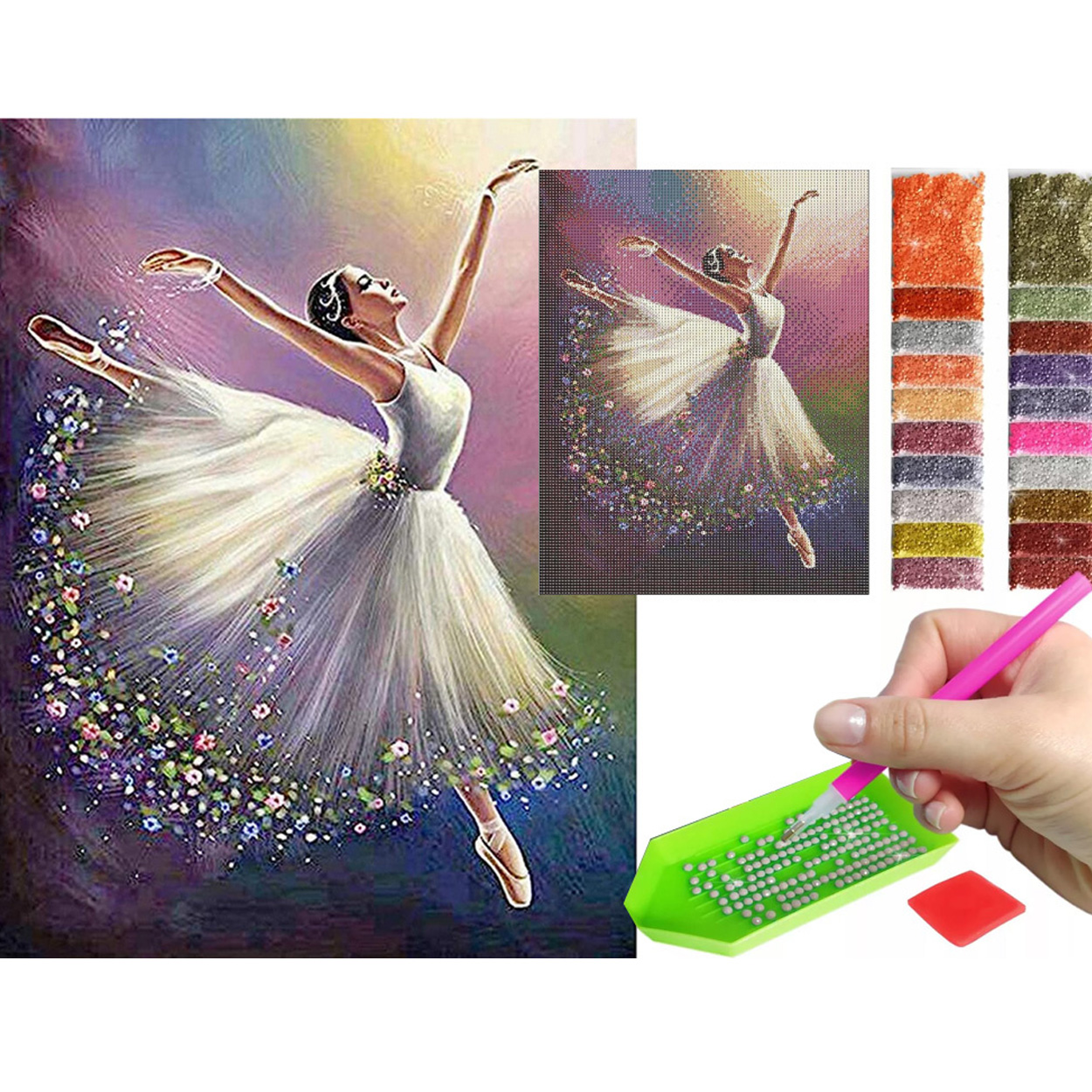 Diamond painting diy diamanttavla ballerina 30x40cm - bild 11