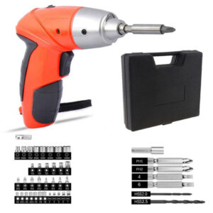 Oppladbar mini skrutrekker og drill 45 bits