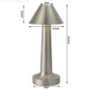 Retro uppladdningsbar bordslampa i metall dimbar silver