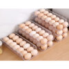 Stablebar egge-dispenser for kjøleskap | eggeboks for 14 egg gjennomsiktig