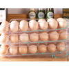 Stablebar egge-dispenser for kjøleskap | eggeboks for 14 egg gjennomsiktig