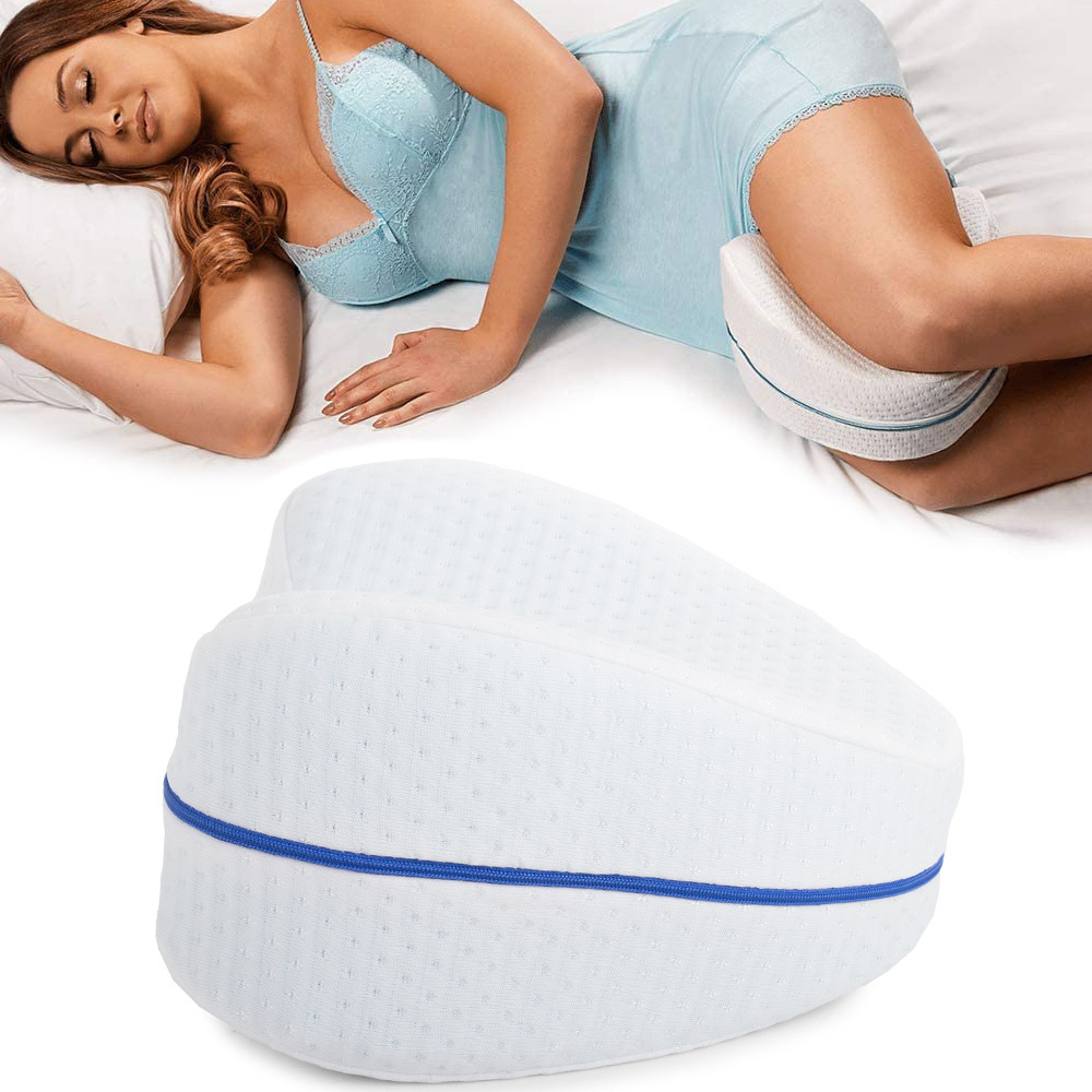 Ortopedisk benkudde | ergonomisk knäkudde i memory foam för sidosovare