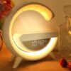 Trådlös laddare 15w med rgb nattlampa, bluetooth högtalare och fm-radio