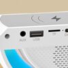 Trådlös laddare 15w med rgb nattlampa, bluetooth högtalare och fm-radio