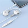 In-ear hörlurar med usb-c sladd dac vit