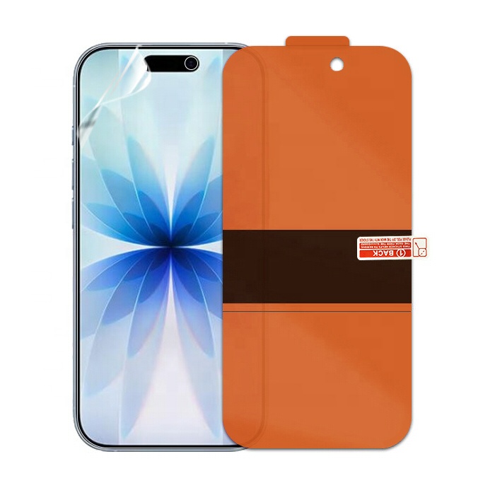 Skärmskydd för iphone 15 – hydrogel tpu film, hd klar, reptålig & bubbel fri