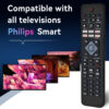 Philips kompatibel tv-fjärrkontroll ambilight | universal alla philips smart tv, led, lcd, hdtv, 3d