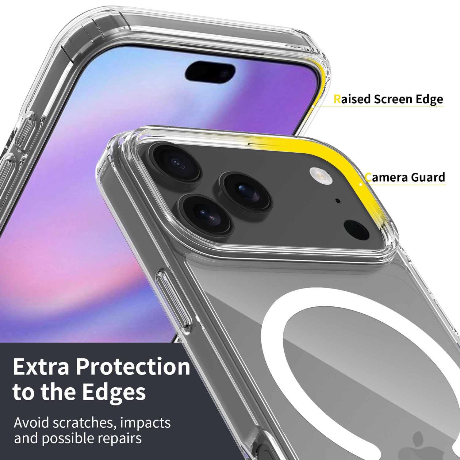 Iphone 17 pro magnetisk mobildeksel magsafe-kompatibelt gjennomsiktig - bilde 4
