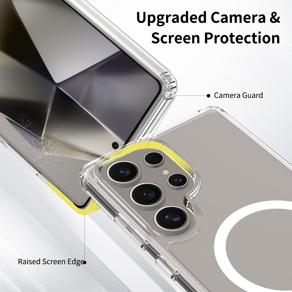 Galaxy s25 ultra magnetiskt mobilskal magsafe kompatibel genomskinligt - bild 5