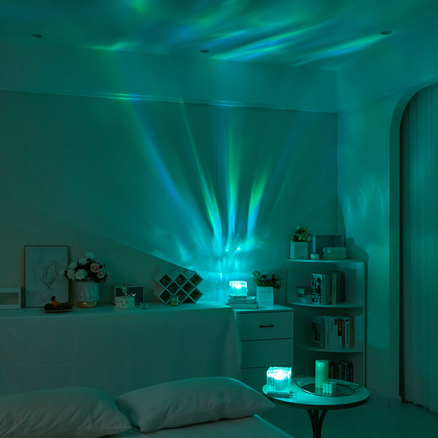 2025 original aurora borealis 360 norrsken projektor nattlampa rgb led 18 färger - bild 2