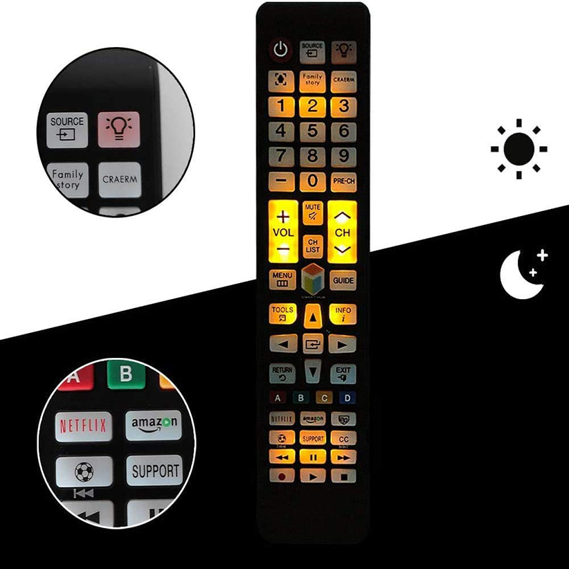 Universal samsung smart tv-fjernkontroll med bakgrunnsbelysning mt-l1012 - bilde 6