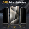 Iphone 17 air privacy-skjermbeskytter heldekkende hd herdet glass
