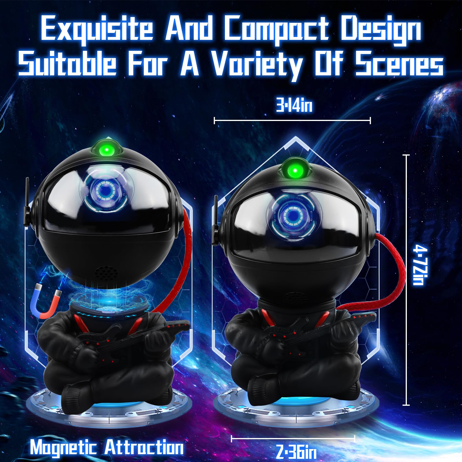 Astronaut nattlampe | rgb galaxy-lampe med supernova-stjernehimmel - bilde 4