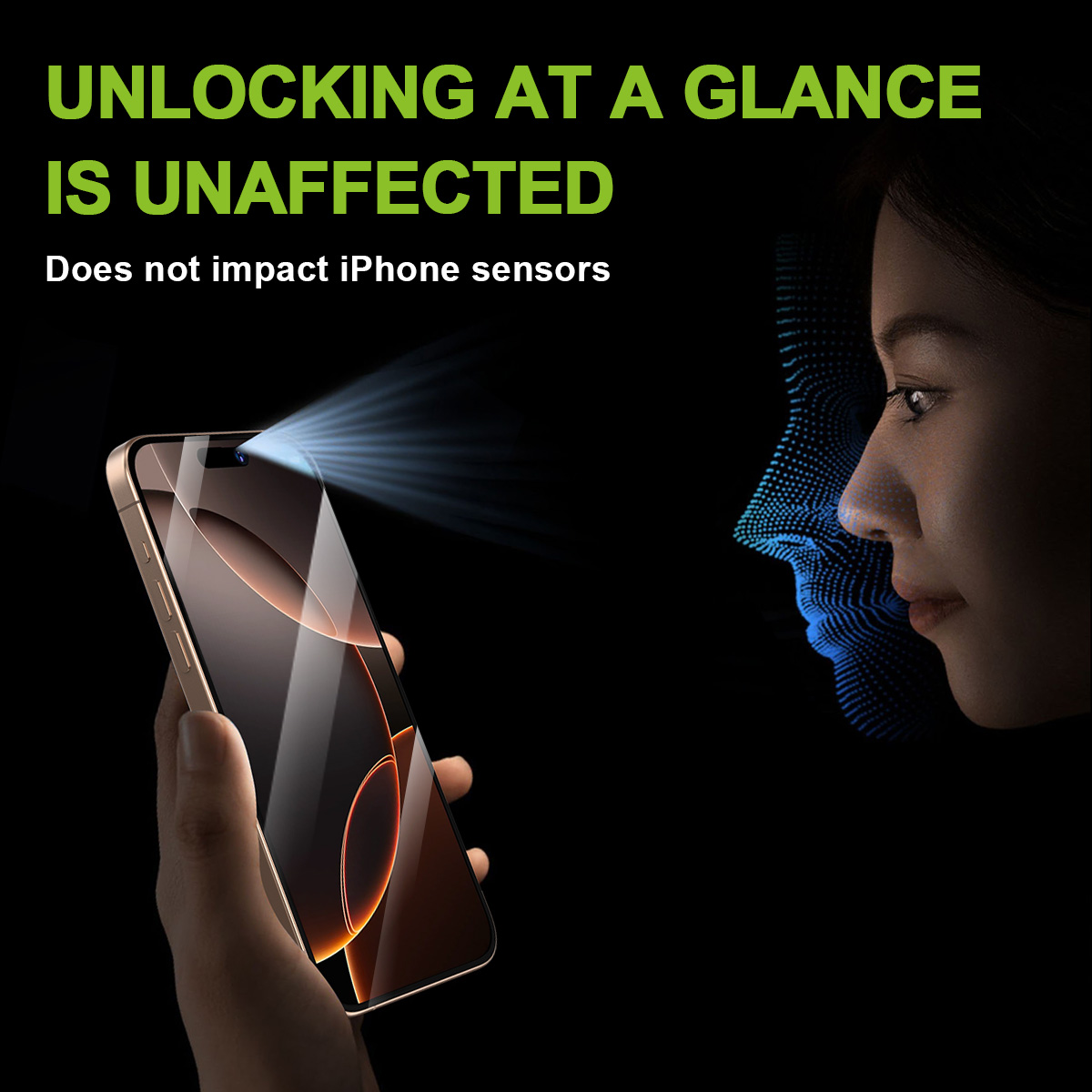 Privacy skärmskydd för iphone 14 plus – 9h härdat glas med enkel, bubblfri montering - reptåligt och oleofobiskt - bild 9