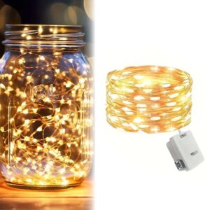 Batteridriven LED Ljusslinga Varm Vit 1m