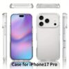 Iphone 17 pro magnetisk mobildeksel magsafe-kompatibelt gjennomsiktig