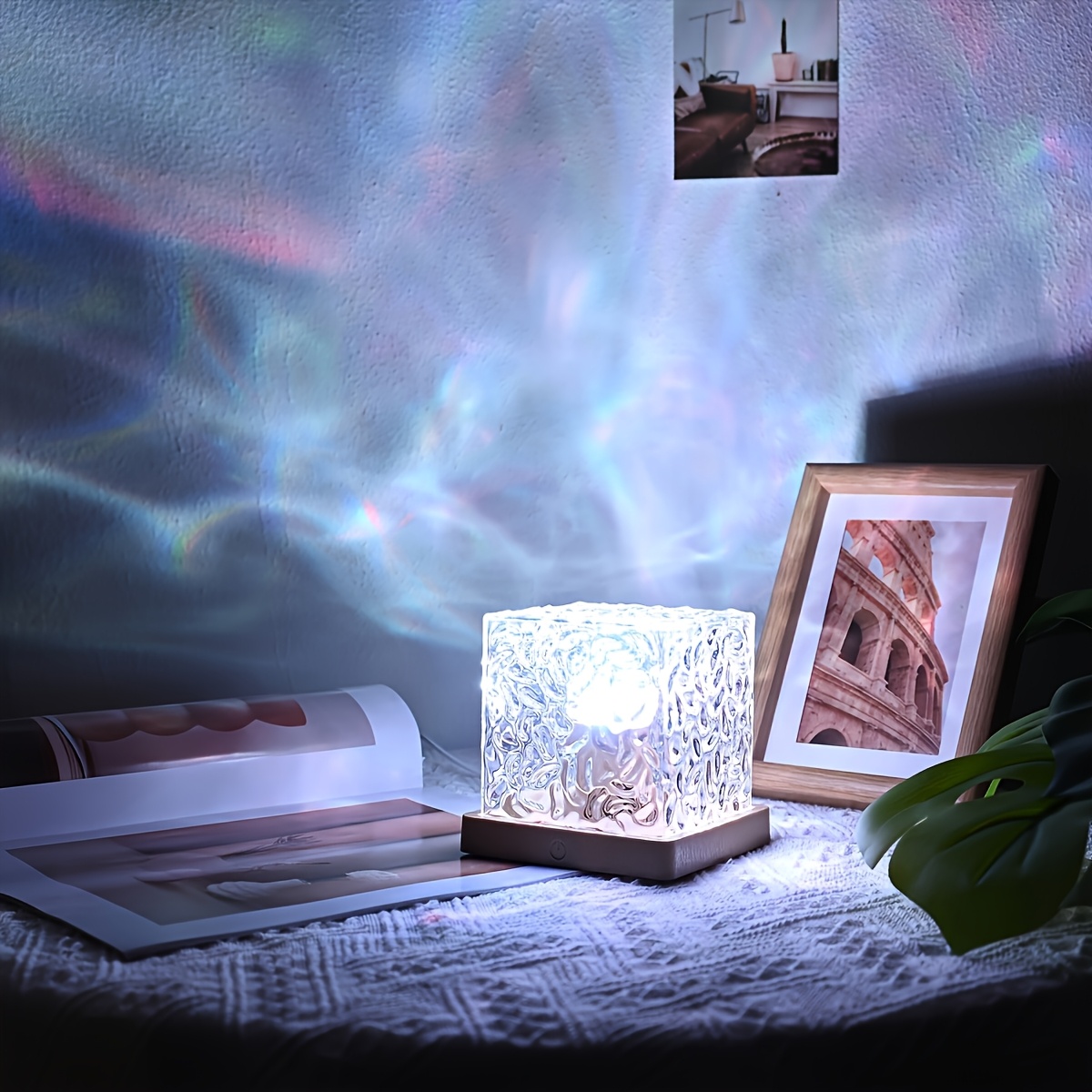 Led rgb aurora-lampe atmosfærisk dekorativ nattlampe - bilde 8