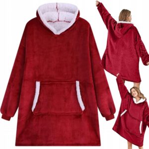 100 % bomull oversize blanket snuggie rød