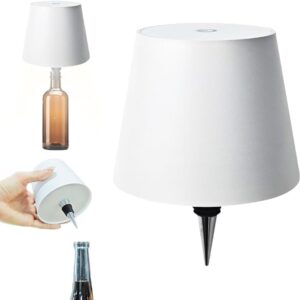 Bordslampa för Flaska LED – Uppladdningsbar Flasklampa med Touch, 3 Färgtemperaturer & Dimmer Vit