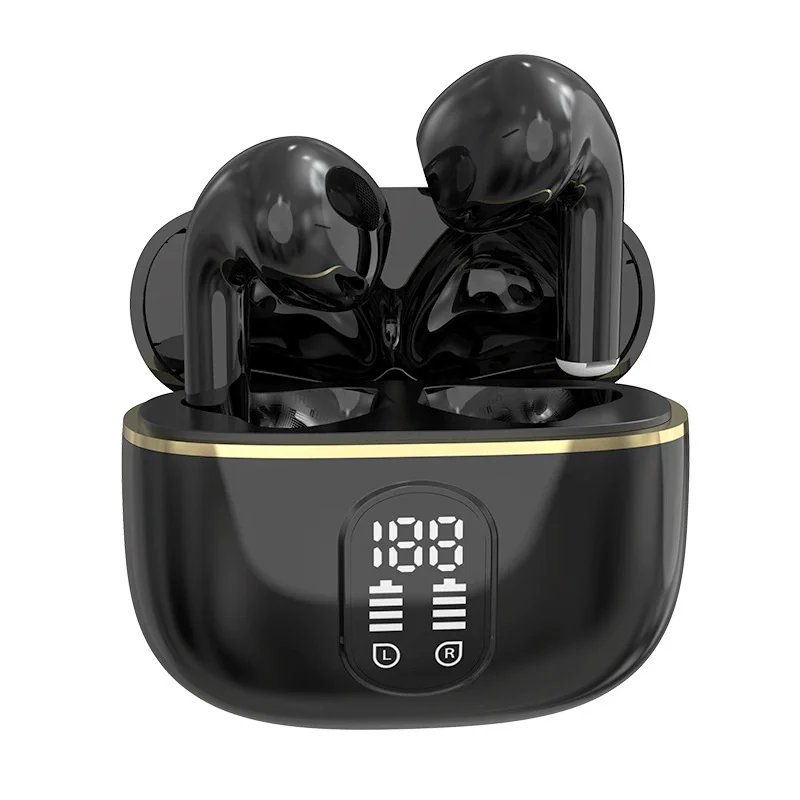 Tws trådløse in-ear hodetelefoner enc, bluetooth 5. 3, lcd-display og touchkontroller svart - bilde 2