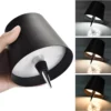 Bordslampa för flaska led – uppladdningsbar flasklampa med touch, 3 färgtemperaturer & dimmer svart