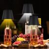 Bordslampa för flaska led – uppladdningsbar flasklampa med touch, 3 färgtemperaturer & dimmer svart