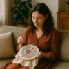 Broderi-set, komplett startkit med 100 färger