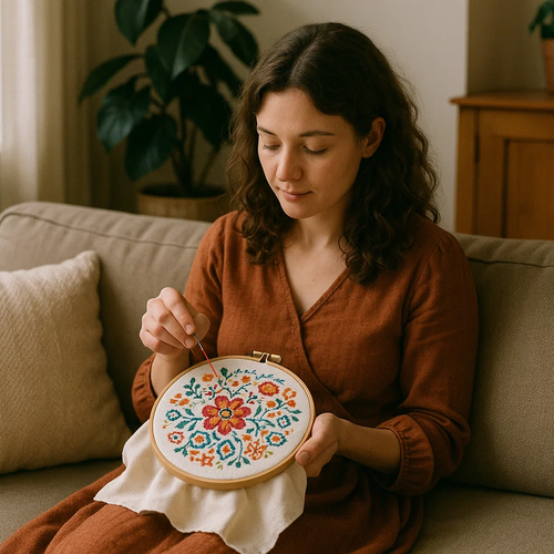 Broderi-set, komplett startkit med 100 färger - bild 6