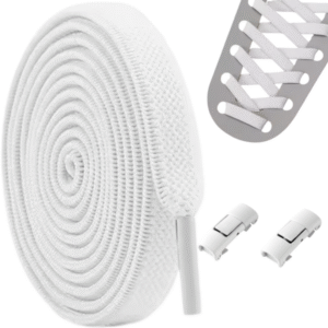 Skosnören utan att knyta 100 cm - Bekväma & Flexibla Vit