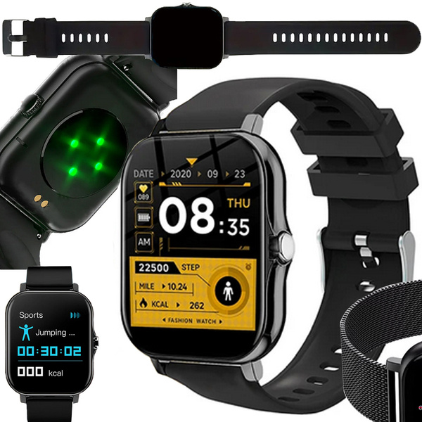 Fitpro bluetooth smartklokke med 2 armbånd | puls, blodtrykk, søvn og bevegelse, svart