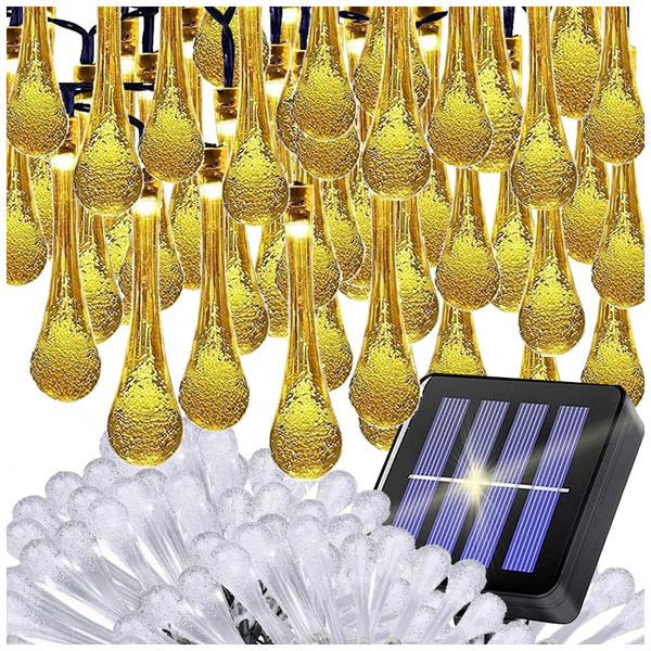 10 m 100 led solcelledrevet istapplyslenke for hage, terrasse og balkong