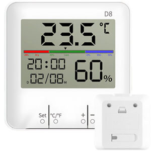 Multifunktionell Väderstation med Termometer, Hygrometer och Klocka