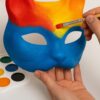 10-pack vita diy kattmasker för målning och pyssel