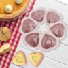 Silikonform för 6st hjärtformade muffins och cupcakes