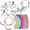 Diy smyckesset för armband och halsband – extra stort pärlkit med 48 färger och tillbehör