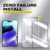 Kristallklart härdat skärmskydd för samsung galaxy s25 ultra – 9h reptåligt glas med enkel, bubblfri montering och applikationsset