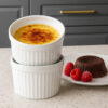 6 stk. Ramekins keramiske ovnsformer souffléformer 200 ml 90x46 mm