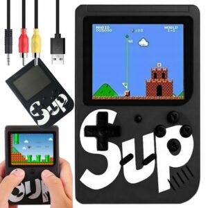 3" mini retro håndholdt spillkonsoll 400-in-1 32-bit svart