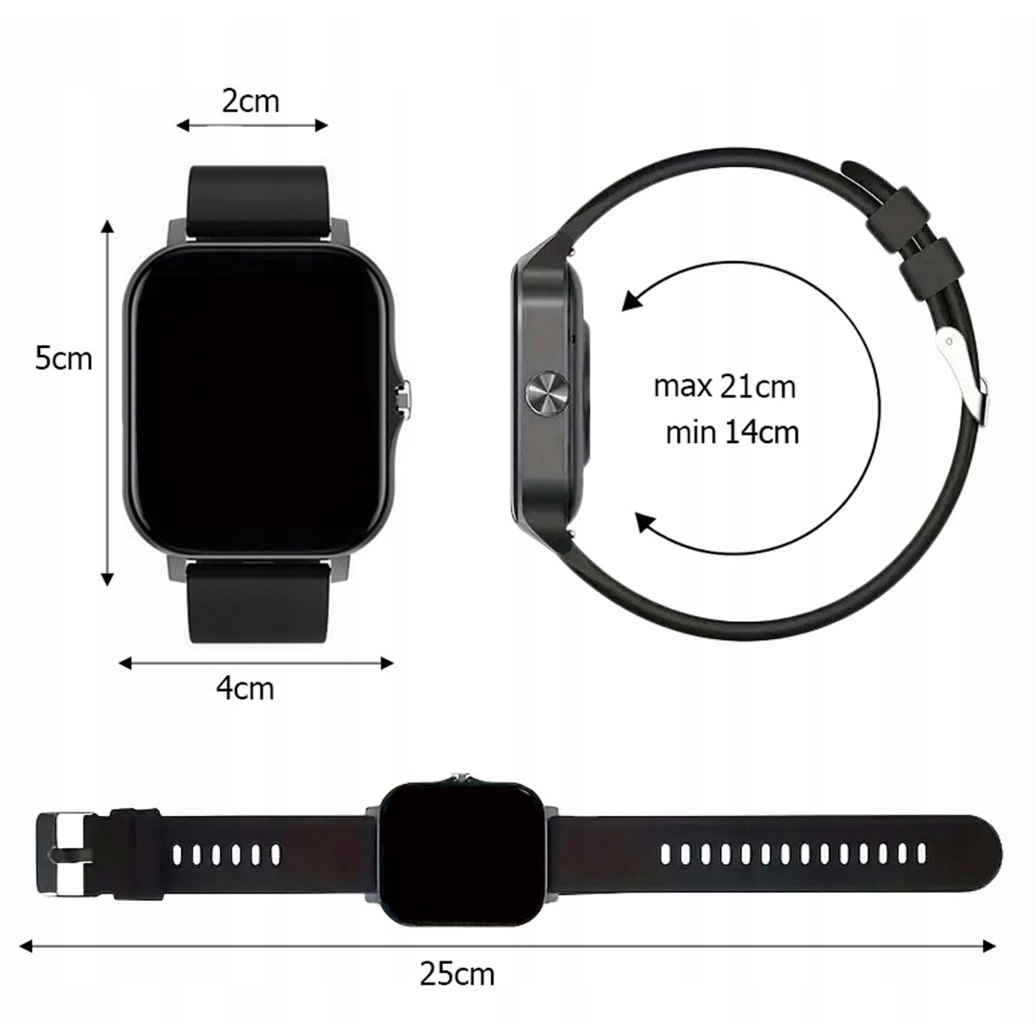 Fitpro smartklokke med 2 stk. Armbånd | måler puls, blodtrykk, søvn og bevegelse sølv - bilde 8